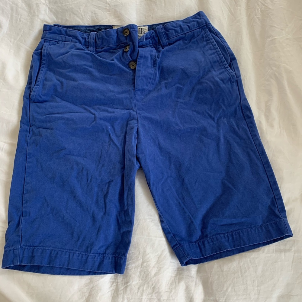 Men’s Jack Wills chino shorts in blue.